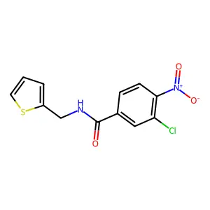 3-氯-4-硝基-N-(硫代phen-2-yl甲基)苯甲酰胺 structure
