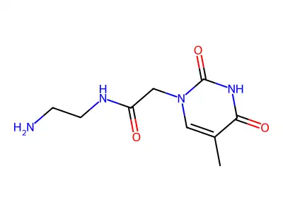 N-(2-Aminoethyl)-2-(5-methyl-2,4-dioxo-3,4-dihydropyrimidin-1(2H)-yl)acetamide structure