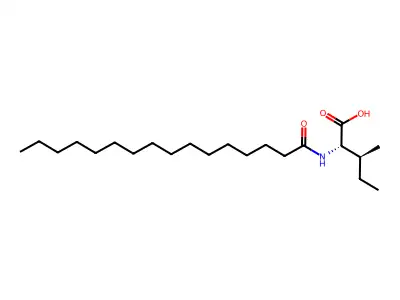 2-(Hexadecanoylamino)-3-methylpentanoic acid structure