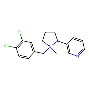 3-[1-[(3,4-Dichlorophenyl)methyl]-1-methylpyrrolidin-1-ium-2-yl]pyridine structure
