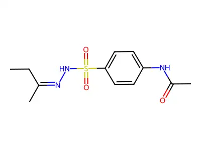 N-[4-[(butan-2-ylideneamino)sulfamoyl]phenyl]acetamide structure