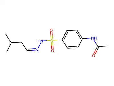 N-[4-[(3-methylbutylideneamino)sulfamoyl]phenyl]acetamide structure