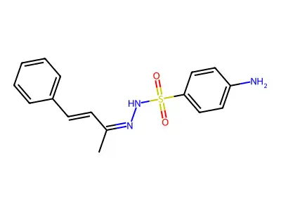 4-amino-N-(4-phenylbut-3-en-2-ylideneamino)benzenesulfonamide structure