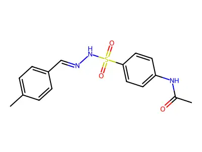 N-[4-[[(4-methylphenyl)methylideneamino]sulfamoyl]phenyl]acetamide structure
