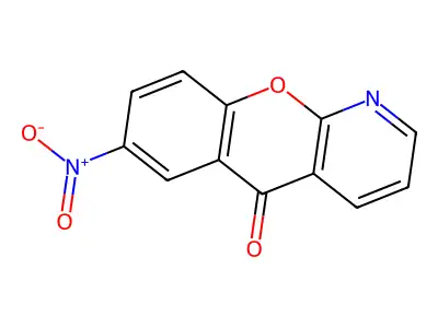 5H-[1]Benzopyrano[2,3-b]pyridin-5-one, 7-nitro- structure