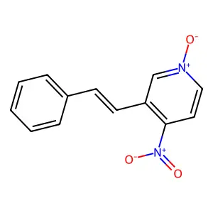 4-Nitro-1-oxido-3-(2-phenylethenyl)pyridin-1-ium structure