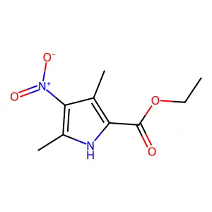 1H-Pyrrole-2-carboxylic acid, 3,5-dimethyl-4-nitro-, ethyl ester structure