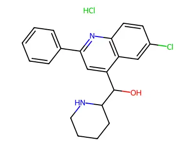 (6-Chloro-2-phenyl-4-quinolyl)-(2-piperidyl)methanol structure
