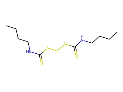 N(1),N(3)-Dibutyl-1,3-trisulfanedicarbothioamide structure