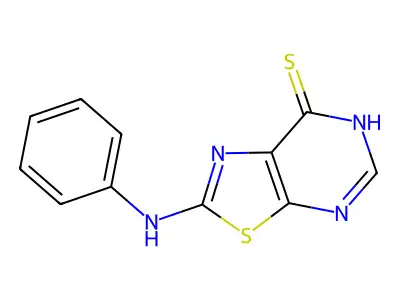 2-anilino-6H-[1,3]thiazolo[5,4-d]pyrimidine-7-thione structure