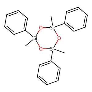 Cyclotrisiloxane, 2,4,6-trimethyl-2,4,6-triphenyl- structure