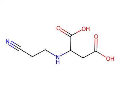 DL-Aspartic acid, N-(2-cyanoethyl)- structure