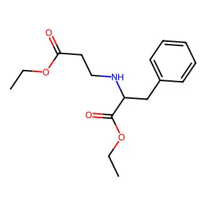 Ethyl 2-(2-ethoxycarbonylethylamino)-3-phenyl-propanoate structure