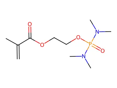 2-((Bis(dimethylamino)phosphinyl)oxy)ethyl methacrylate structure