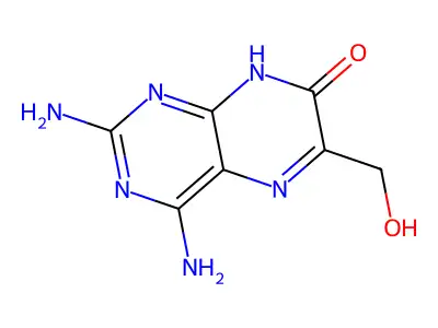 2,4-Diamino-6-hydroxymethyl-7-hydroxypteridine structure