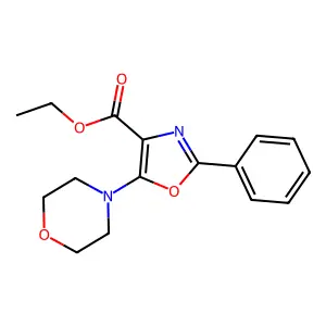 Ethyl 5-(morpholin-4-yl)-2-phenyl-1,3-oxazole-4-carboxylate structure