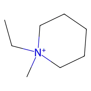 Piperidinium, 1-ethyl-1-methyl-, bromide structure