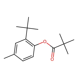 2,2-Dimethylpropanoic acid 2-tert-butyl-4-methylphenyl ester structure