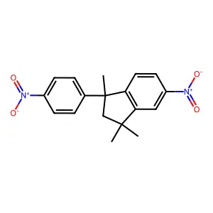 1H-Indene, 2,3-dihydro-1,1,3-trimethyl-5(or 6)-nitro-3-(4-nitrophenyl)- structure