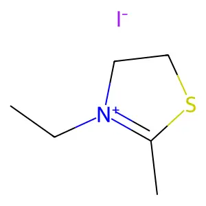 Thiazolium, 3-ethyl-4,5-dihydro-2-methyl-, iodide (1:1) structure