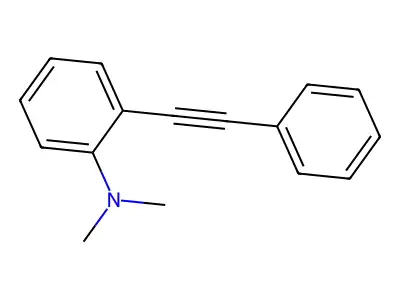 Dimethyl-(2-phenylethynyl-phenyl)-amine structure