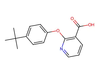 2-[4-(Tert-butyl)phenoxy]nicotinic acid structure