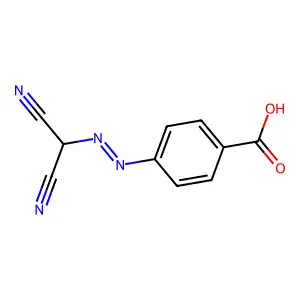 对((二氰甲基)偶氮)苯甲酸 structure