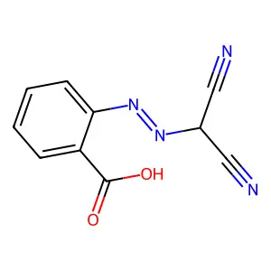 邻((二氰甲基)偶氮)苯甲酸 structure