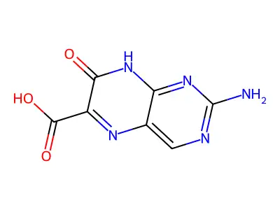 2-amino-7-oxo-8H-pteridine-6-carboxylic acid structure
