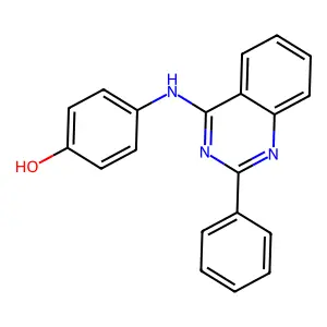 4-[(2-Phenyl-4-quinazolinyl)amino]phenol structure