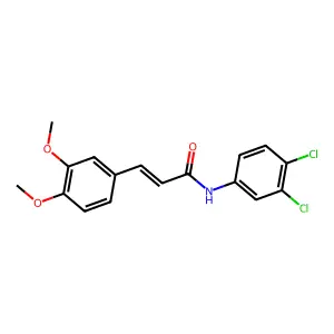 (2E)-N-(3,4-dichlorophenyl)-3-(3,4-dimethoxyphenyl)prop-2-enamide structure