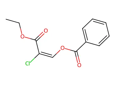 (2-Chloro-3-ethoxy-3-oxoprop-1-enyl) benzoate structure