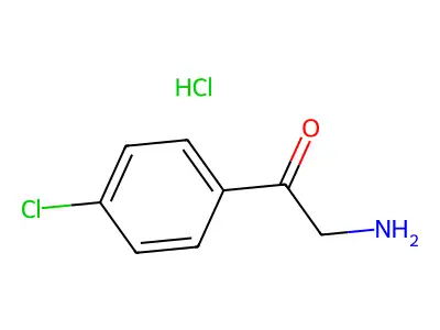 2-氨基-4'-氯苯乙酮盐酸盐 structure
