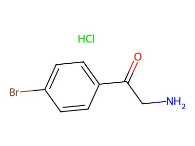 2-氨基-4'-溴苯乙酮盐酸盐 structure