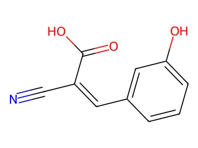 2-氰基-3-(3-羟基苯基)丙烯酸 structure