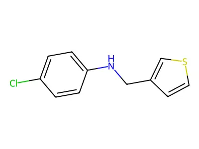 4-chloro-N-(thiophen-3-ylmethyl)aniline structure
