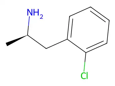 2-Chloroamphetamine structure