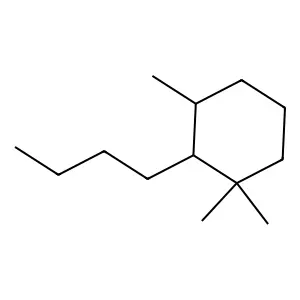 2-Butyl-1,1,3-trimethylcyclohexane structure