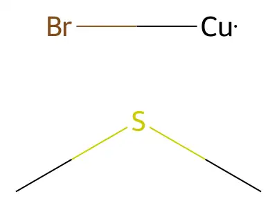 Bromo(thiobis(methane))copper structure
