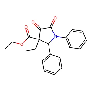 Ethyl 3-ethyl-4,5-dioxo-1,2-diphenylpyrrolidine-3-carboxylate structure