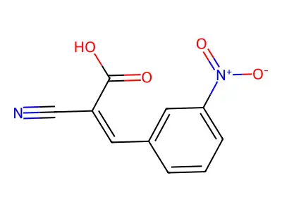 3-Nitrobenzylidene cyanoacetic acid structure