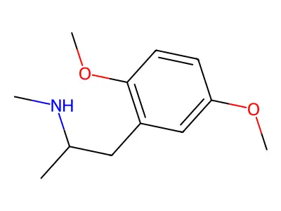 2,5-Dimethoxy-N-methylamphetamine structure