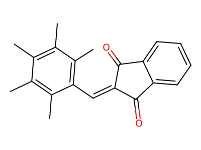 2-(2,3,4,5,6-Pentamethylbenzylidene)-1H-indene-1,3(2H)-dione structure