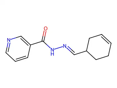 N-[(E)-cyclohex-3-en-1-ylmethylideneamino]pyridine-3-carboxamide structure