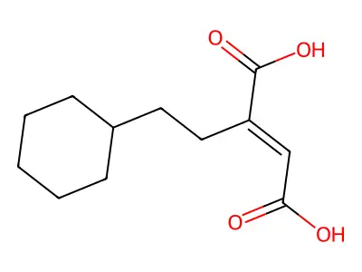 (E)-2-(2-cyclohexylethyl)but-2-enedioic acid structure