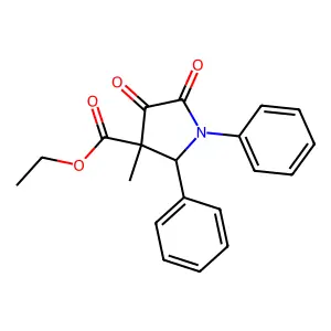 Ethyl 3-methyl-4,5-dioxo-1,2-diphenylpyrrolidine-3-carboxylate structure