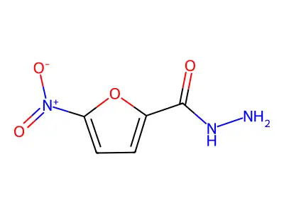 2-Furancarboxylic acid, 5-nitro-, hydrazide structure