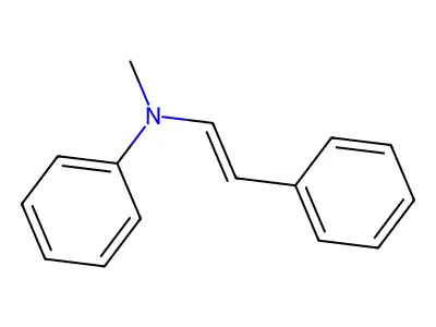 N-methyl-N-(2-phenylethenyl)aniline structure