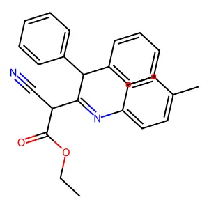 Ethyl (3Z)-2-cyano-3-[(4-methylphenyl)imino]-4,4-diphenylbutanoate structure