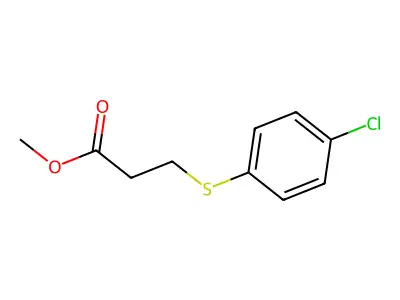 Methyl 3-(4-chlorophenylthio)propionate structure
